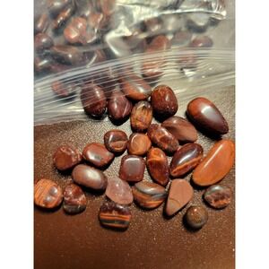 Red Tiger's Eye Stones for Jewelry Making Polished Beautiful Crafting